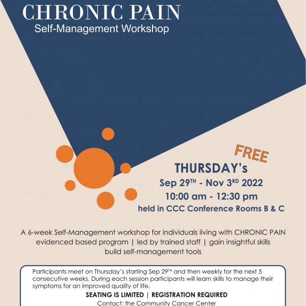 Chronic Pain Workshop (Sep 29 – Nov 3rd)